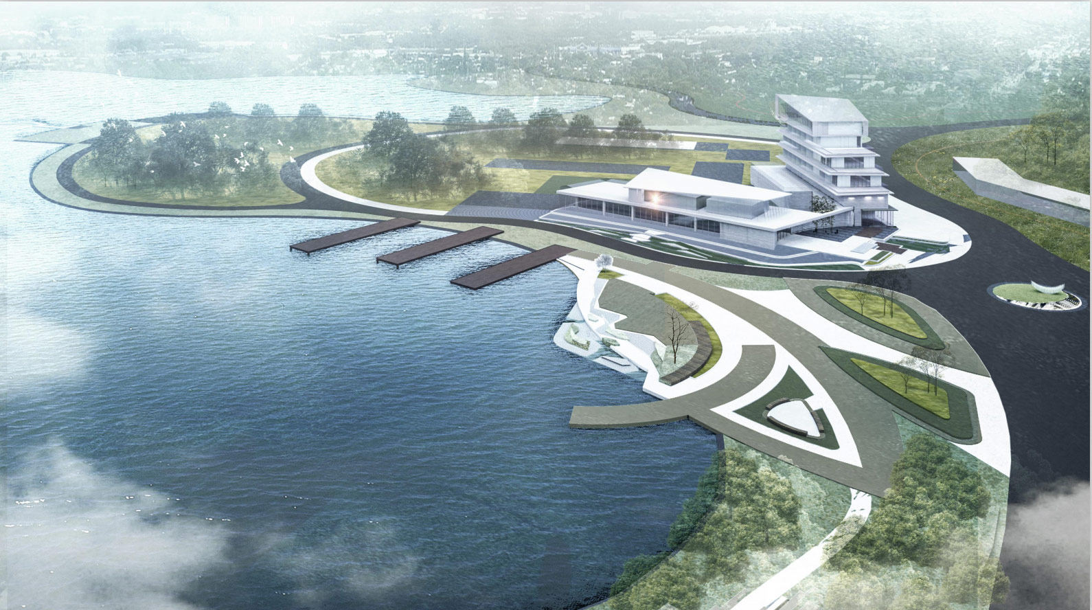 儋州鸿基湖畔新城项目效果图
